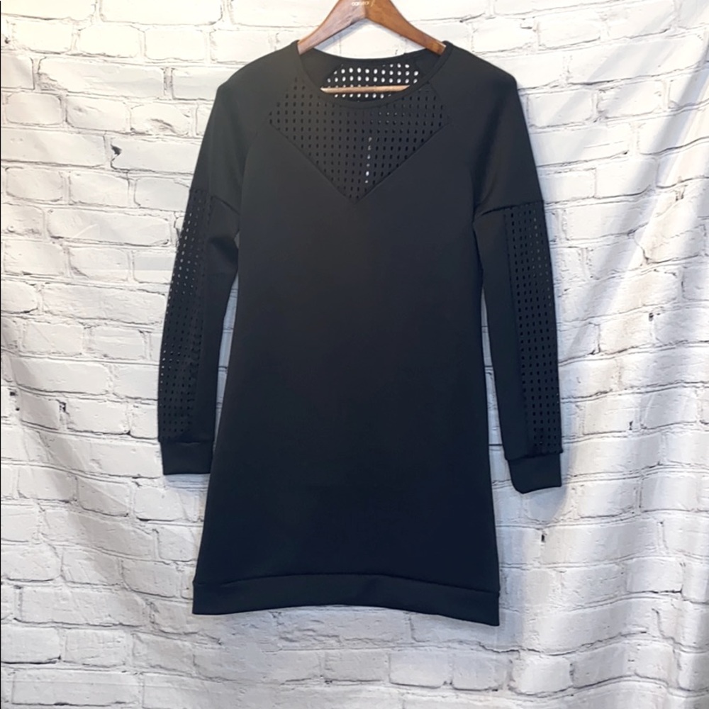 Fabletics Black Long Sleeve Athletic Dress Size Small